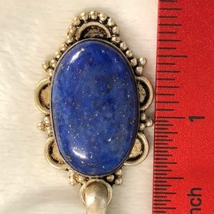 Cameron Dakota Jewelry - Blue Goldstone 925 Silver Pendant Leather Cord Cameron Dakota Jewelry - Blue Goldstone 925 Silver Pendant Leather Cord